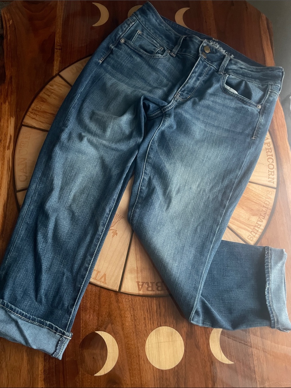 Artist Crop Y2K Capri Low Rise American Eagle - Picture 7 of 7